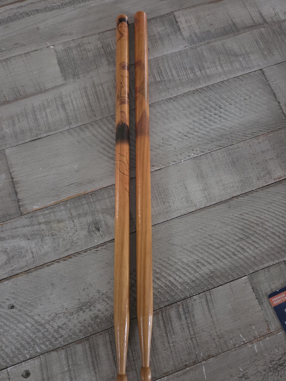 Wooden Drumsticks with Burned Accent